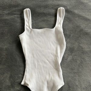 Worn once white bodysuit